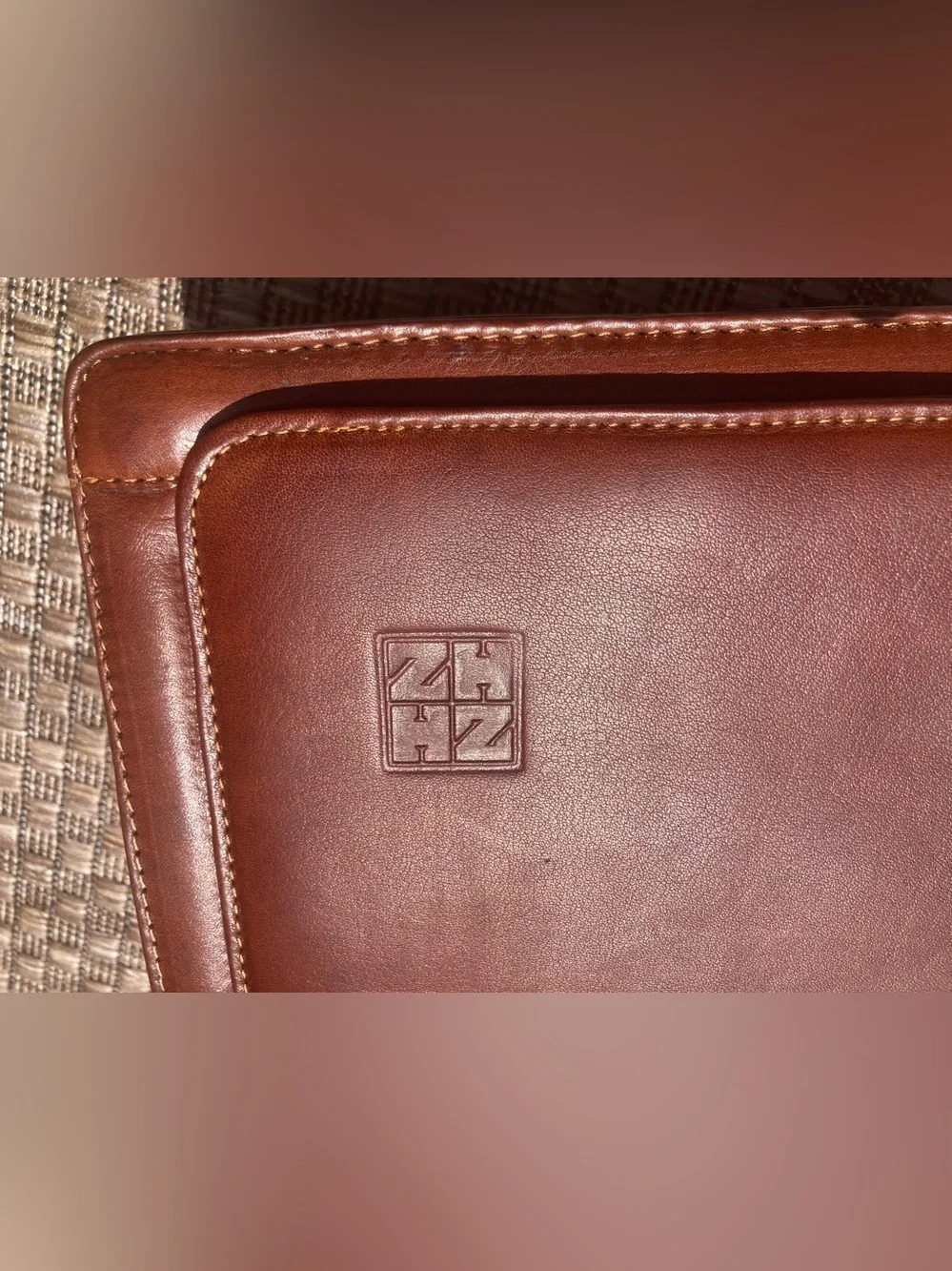 ZHHZ Leather Briefcase/Laptop Bag with Combination Locks